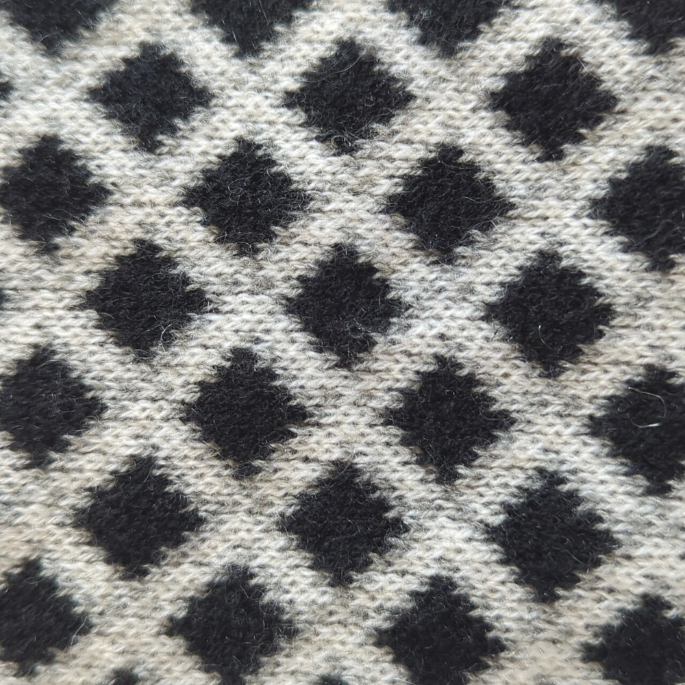 Cashmere, Black And White Reversible J.Crew Wrap / Blanket Scarf *DAMAGED* - Picture 4 of 5